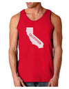 California - United States Shape Dark Loose Tank Top by TooLoud-Mens Loose Tank Top-TooLoud-Red-Small-Davson Sales