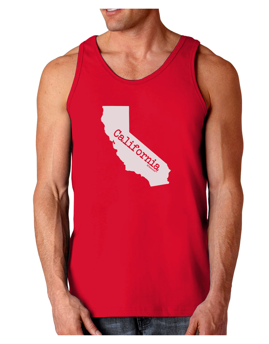 California - United States Shape Dark Loose Tank Top by TooLoud-Mens Loose Tank Top-TooLoud-Black-Small-Davson Sales