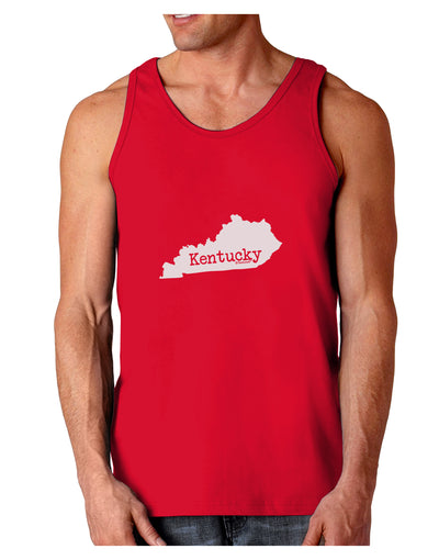 Kentucky - United States Shape Dark Loose Tank Top by TooLoud-Mens Loose Tank Top-TooLoud-Red-Small-Davson Sales