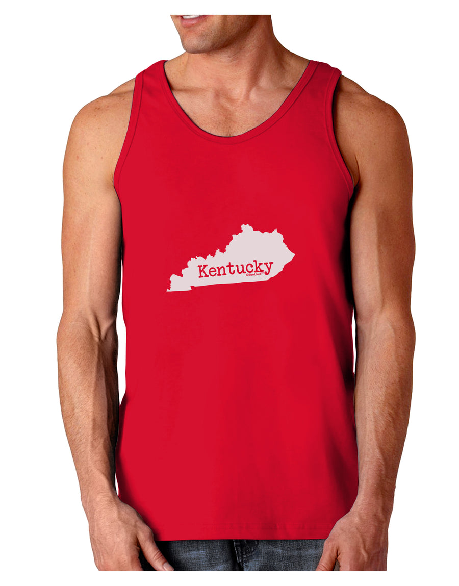 Kentucky - United States Shape Dark Loose Tank Top by TooLoud-Mens Loose Tank Top-TooLoud-Black-Small-Davson Sales