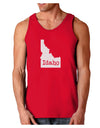 Idaho - United States Shape Dark Loose Tank Top by TooLoud-Mens Loose Tank Top-TooLoud-Red-Small-Davson Sales