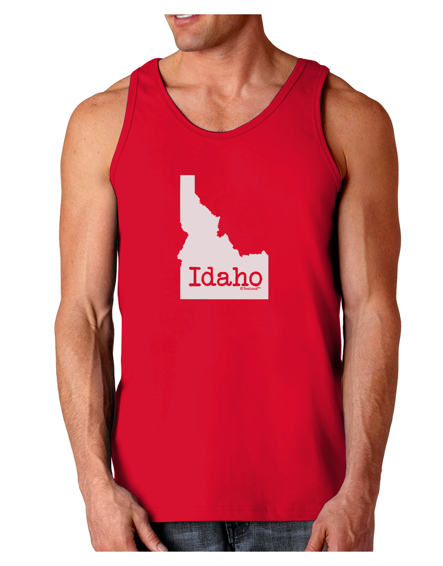 Idaho - United States Shape Dark Loose Tank Top by TooLoud-Mens Loose Tank Top-TooLoud-Black-Small-Davson Sales