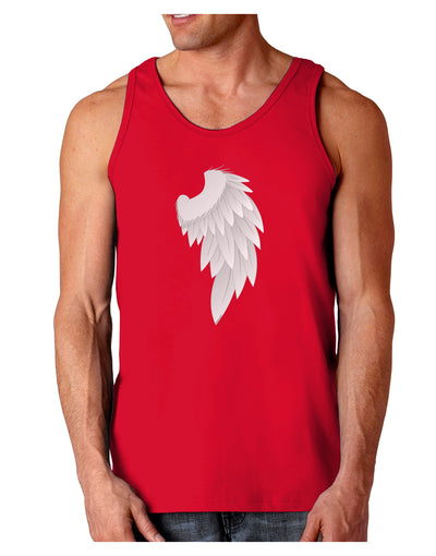 Single Right Angel Wing Design - Couples Dark Loose Tank Top-Mens Loose Tank Top-TooLoud-Red-Small-Davson Sales