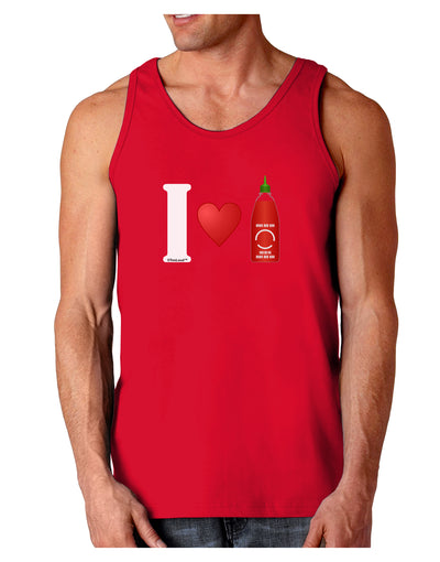 I Heart Sriracha Design Dark Loose Tank Top by TooLoud-Mens Loose Tank Top-TooLoud-Red-Small-Davson Sales