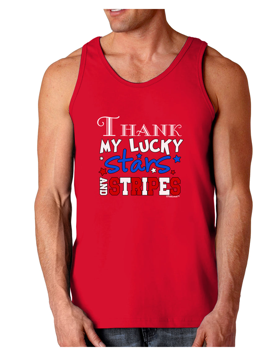 Thank My Lucky Stars and Stripes Color Dark Loose Tank Top by TooLoud-Mens Loose Tank Top-TooLoud-Black-Small-Davson Sales