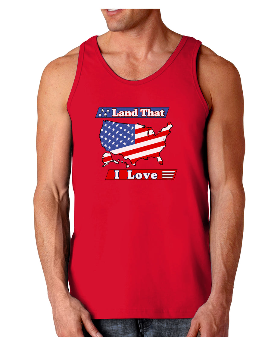 Land That I Love USA Dark Loose Tank Top-Mens Loose Tank Top-TooLoud-Black-Small-Davson Sales