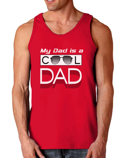 My Dad is a Cool Dad Dark Loose Tank Top-Mens Loose Tank Top-TooLoud-Red-Small-Davson Sales