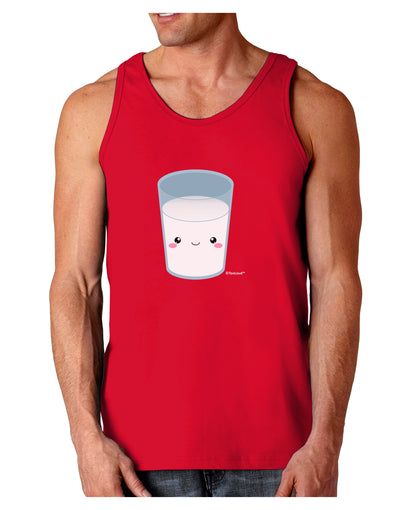 Cute Matching Milk and Cookie Design - Milk Dark Loose Tank Top by TooLoud-Mens Loose Tank Top-TooLoud-Red-Small-Davson Sales