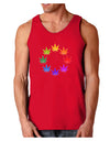 Rainbow Pot - Marijuana Leaf Dark Loose Tank Top-Mens Loose Tank Top-TooLoud-Red-Small-Davson Sales