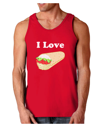 I Love Burritos - Funny Food Dark Loose Tank Top-Mens Loose Tank Top-TooLoud-Red-Small-Davson Sales