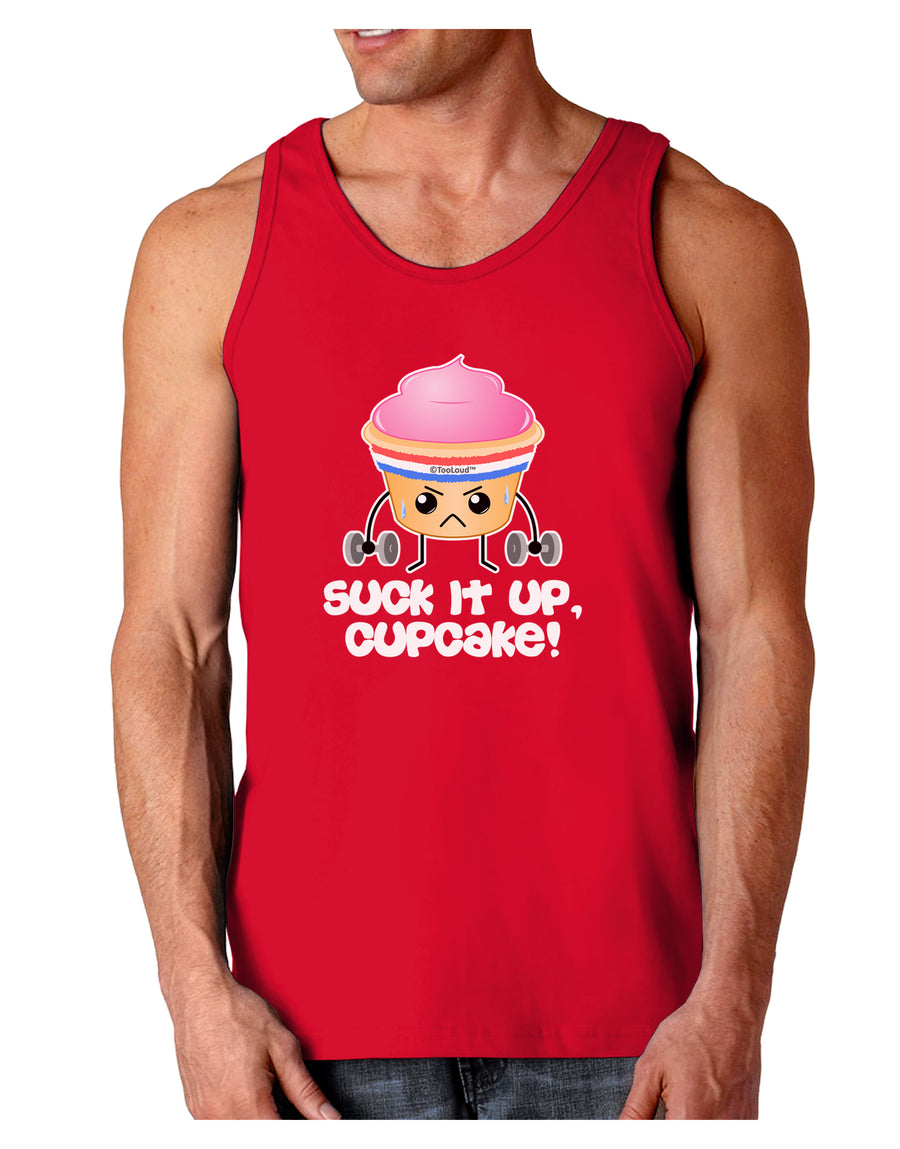 Suck It Up Cupcake Design Dark Loose Tank Top by TooLoud-Mens Loose Tank Top-TooLoud-Black-Small-Davson Sales