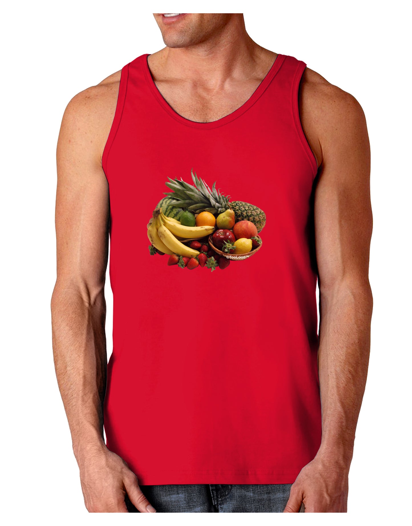 Fruit Basket Still Life Dark Loose Tank Top-Mens Loose Tank Top-TooLoud-Red-Small-Davson Sales