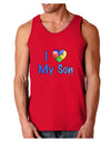 I Heart My Son - Autism Awareness Dark Loose Tank Top by TooLoud-Mens Loose Tank Top-TooLoud-Red-Small-Davson Sales