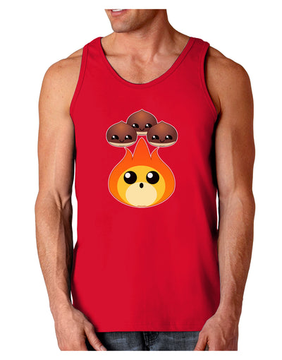 Cute Chestnuts Roasting - Christmas Dark Loose Tank Top-Mens Loose Tank Top-TooLoud-Red-Small-Davson Sales