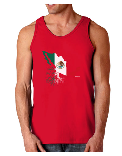 Mexican Roots - Mexico Outline Mexican Flag Dark Loose Tank Top by TooLoud-Mens Loose Tank Top-TooLoud-Red-Small-Davson Sales