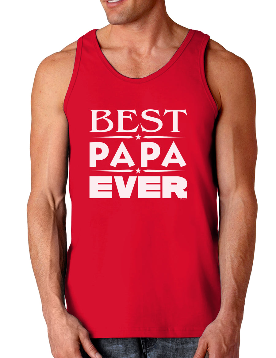 Best Papa Ever Dark Loose Tank Top-Mens Loose Tank Top-TooLoud-Black-Small-Davson Sales