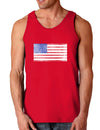 Weathered American Flag Dark Loose Tank Top-Mens Loose Tank Top-TooLoud-Red-Small-Davson Sales