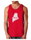 Maine - United States Shape Dark Loose Tank Top by TooLoud-Mens Loose Tank Top-TooLoud-Red-Small-Davson Sales