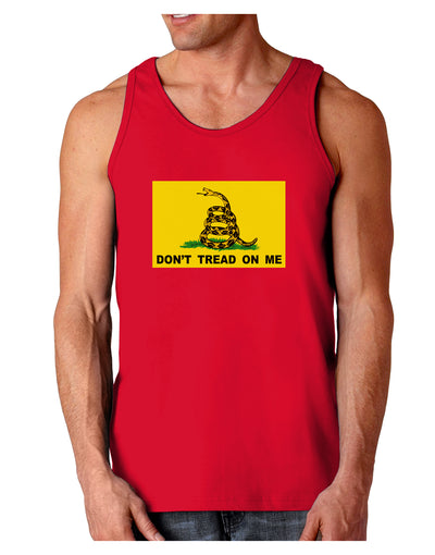 Classic Gadsden Flag Don't Tread On Me Dark Loose Tank Top-Mens Loose Tank Top-TooLoud-Red-Small-Davson Sales