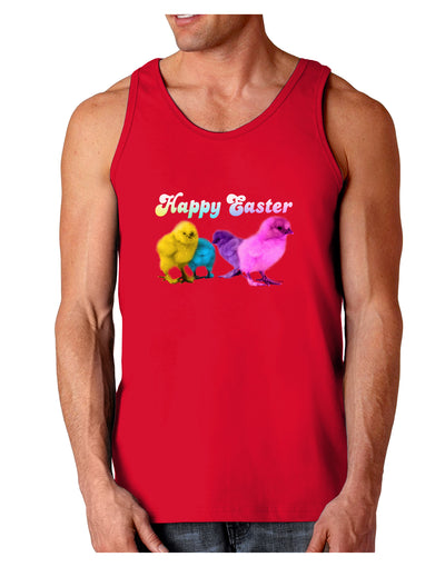 Happy Easter Peepers Dark Loose Tank Top-Mens Loose Tank Top-TooLoud-Red-Small-Davson Sales