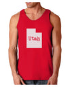 Utah - United States Shape Dark Loose Tank Top by TooLoud-Mens Loose Tank Top-TooLoud-Red-Small-Davson Sales