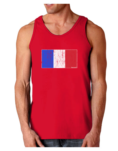 French Flag - France Distressed Dark Loose Tank Top by TooLoud-Mens Loose Tank Top-TooLoud-Red-Small-Davson Sales