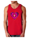 Water Droplet Heart Magenta Dark Loose Tank Top by TooLoud-Mens Loose Tank Top-TooLoud-Red-Small-Davson Sales