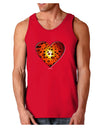 Water Droplet Heart Orange Dark Loose Tank Top by TooLoud-Mens Loose Tank Top-TooLoud-Red-Small-Davson Sales