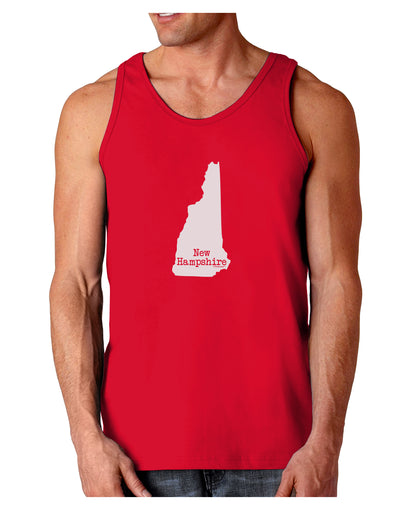 New Hampshire - United States Shape Dark Loose Tank Top by TooLoud-Mens Loose Tank Top-TooLoud-Red-Small-Davson Sales