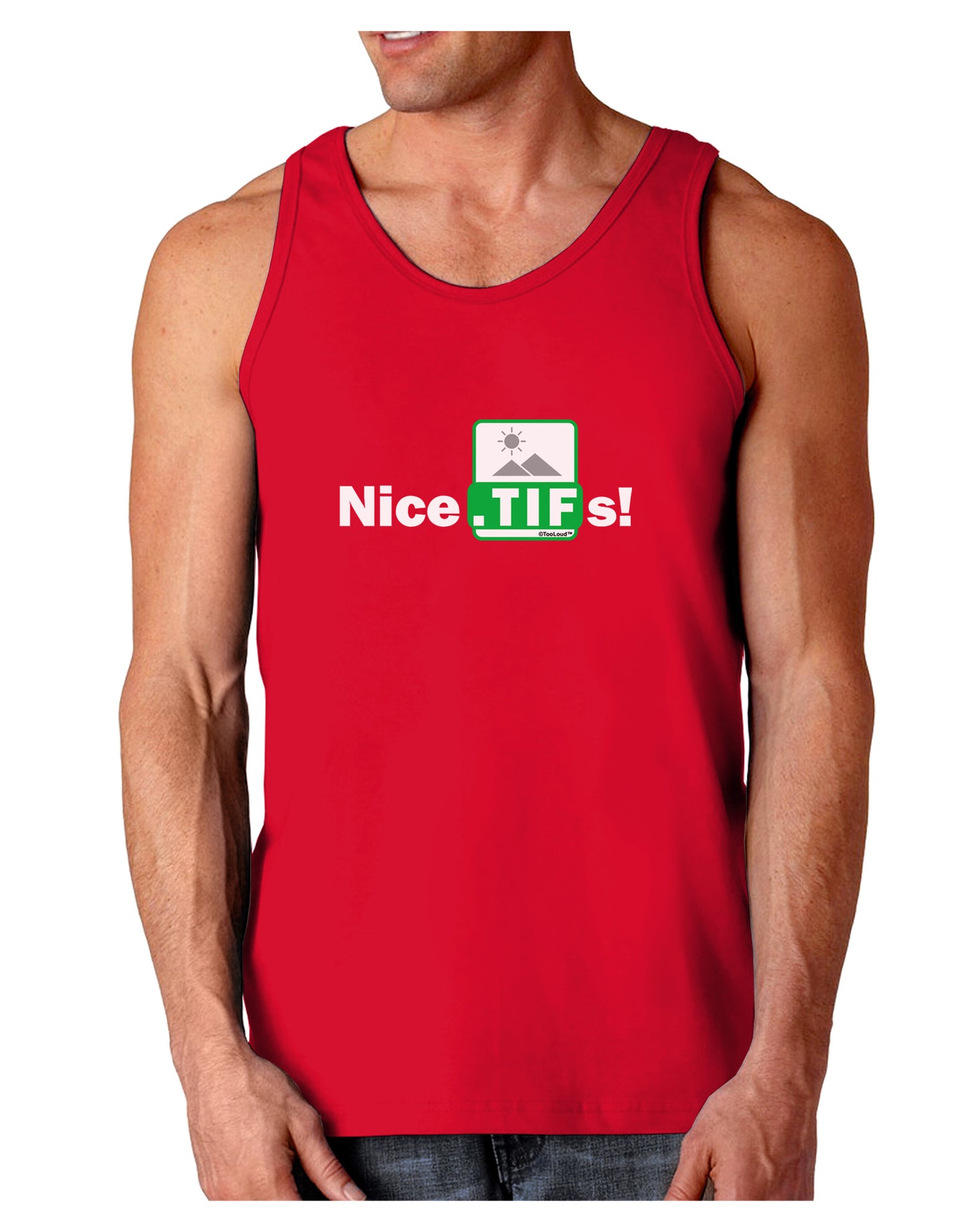 Nice Tifs Dark Loose Tank Top-Mens Loose Tank Top-TooLoud-Red-Small-Davson Sales