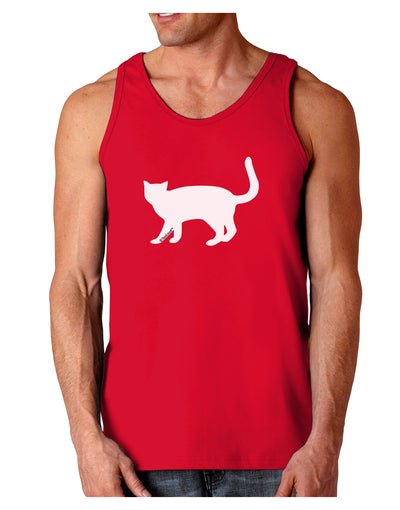 Cat Silhouette Design Dark Loose Tank Top by TooLoud-Mens Loose Tank Top-TooLoud-Red-Small-Davson Sales