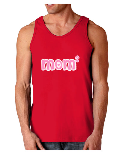 Mom Squared - Cute Mom of Two Design Dark Loose Tank Top by TooLoud-Mens Loose Tank Top-TooLoud-Red-Small-Davson Sales