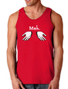 Meh with Hands Dark Loose Tank Top-Mens Loose Tank Top-TooLoud-Red-Small-Davson Sales