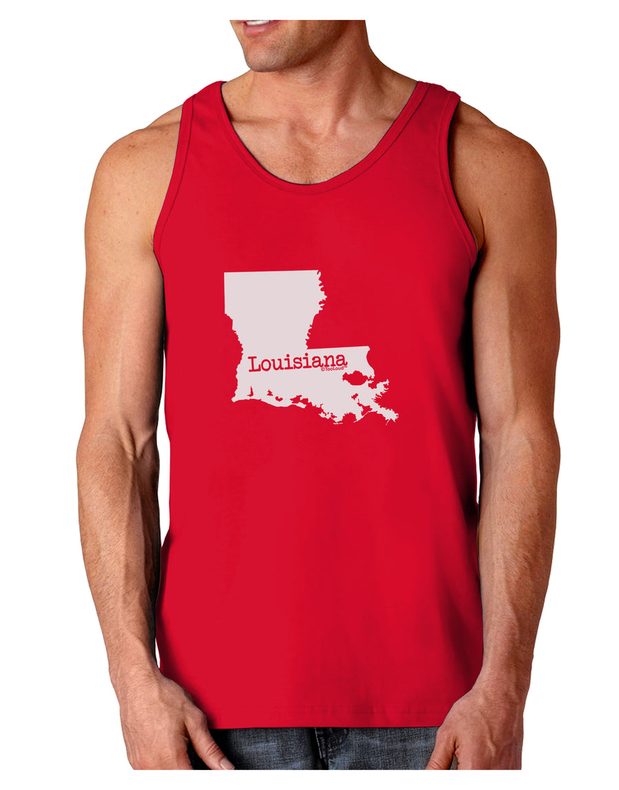 Louisiana - United States Shape Dark Loose Tank Top by TooLoud-Mens Loose Tank Top-TooLoud-Black-Small-Davson Sales