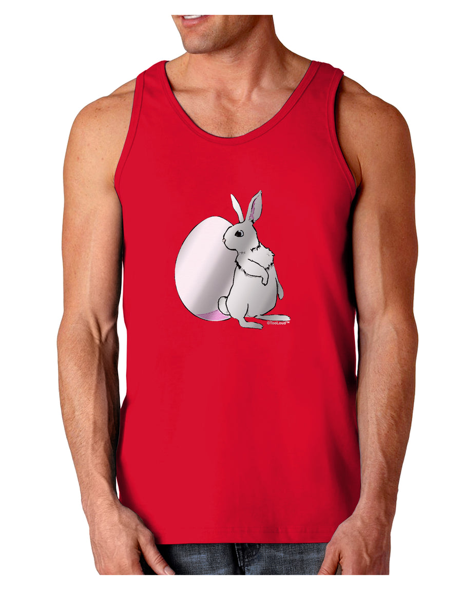 Easter Bunny and Egg Metallic - Silver Dark Loose Tank Top by TooLoud-Mens Loose Tank Top-TooLoud-Black-Small-Davson Sales