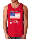 Home of the Free Because of the Brave Dark Loose Tank Top-Mens Loose Tank Top-TooLoud-Red-Small-Davson Sales