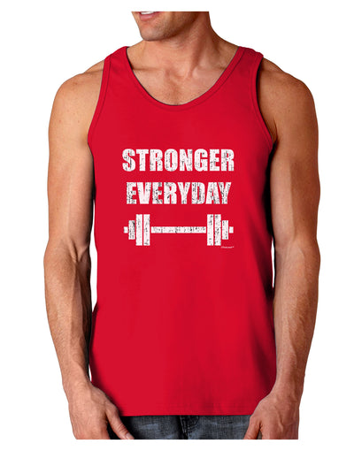 Stronger Everyday Gym Workout Dark Loose Tank Top-Mens Loose Tank Top-TooLoud-Red-Small-Davson Sales