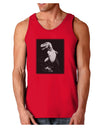 Tyrannosaurus Rex Design - Grayscale Dark Loose Tank Top by TooLoud-Mens Loose Tank Top-TooLoud-Red-Small-Davson Sales