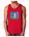 UFO Stopping At an Out-house Dark Loose Tank Top by TooLoud-Mens Loose Tank Top-TooLoud-Red-Small-Davson Sales