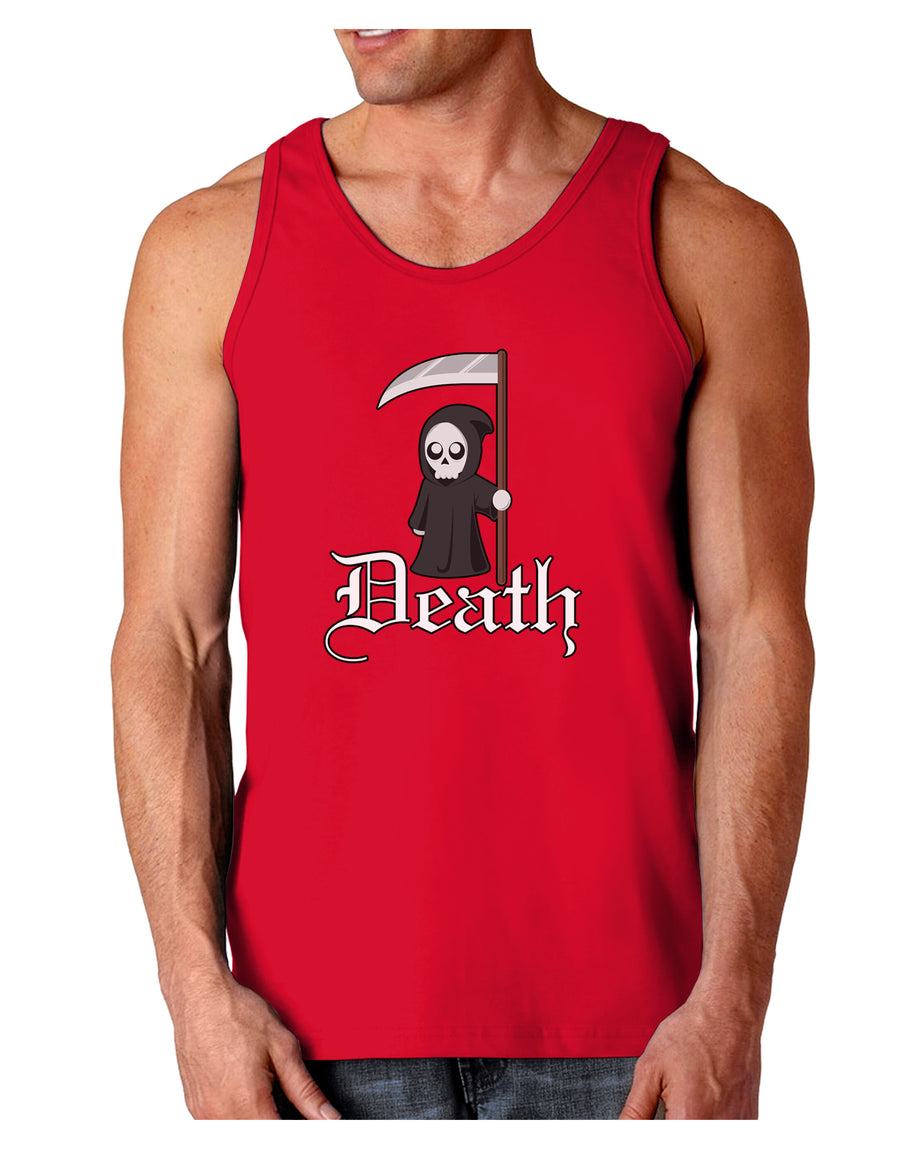 Cute Grim Reaper - Death Text Dark Loose Tank Top-Mens Loose Tank Top-TooLoud-Black-Small-Davson Sales