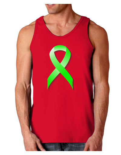 Lyme Disease Awareness Ribbon - Lime Green Dark Loose Tank Top-Mens Loose Tank Top-TooLoud-Red-Small-Davson Sales