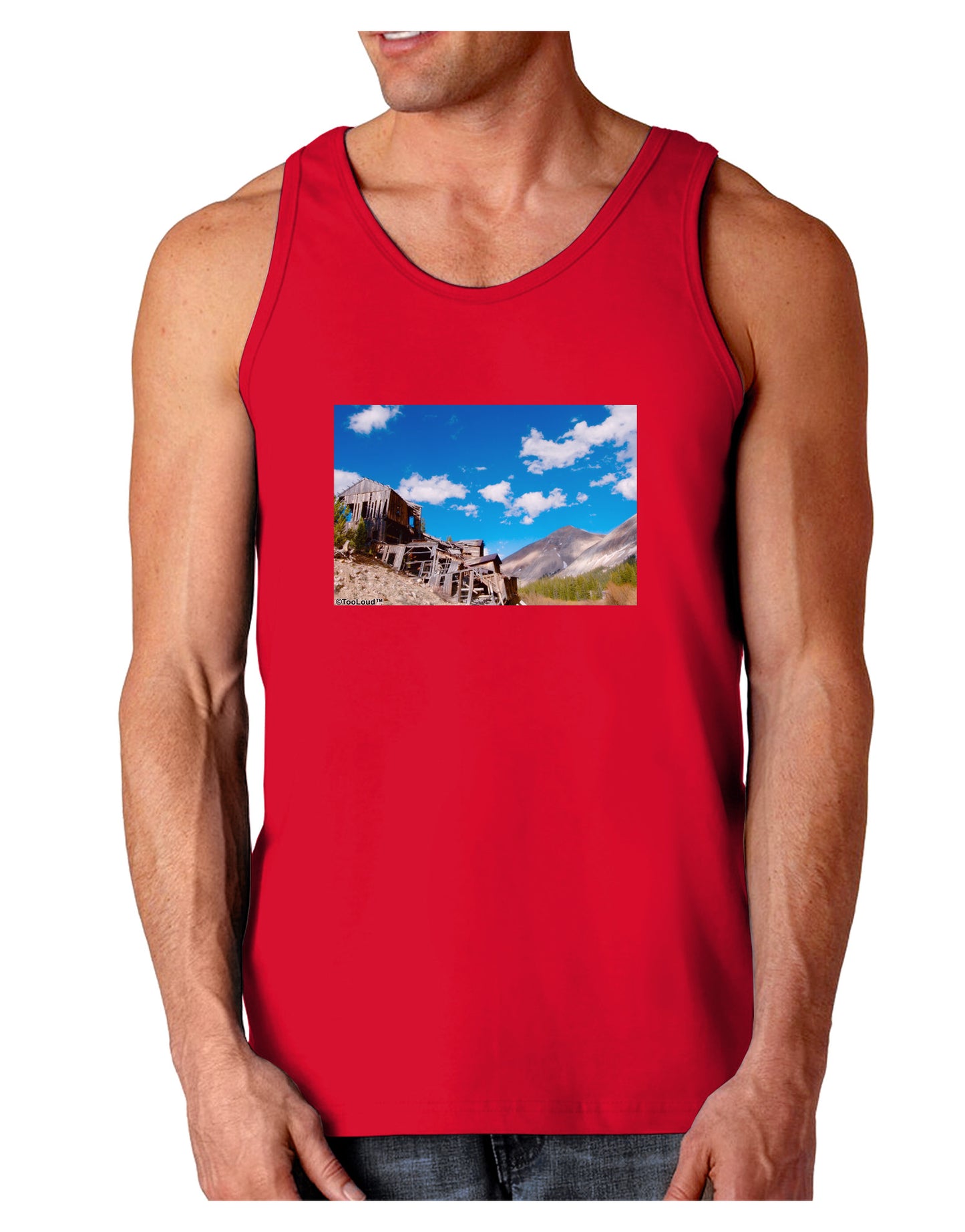 Colorado Landscape Ruins Dark Loose Tank Top-Mens Loose Tank Top-TooLoud-Red-Small-Davson Sales
