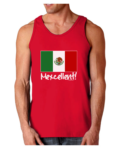 Mexcellent - Mexican Flag Dark Loose Tank Top-Mens Loose Tank Top-TooLoud-Red-Small-Davson Sales