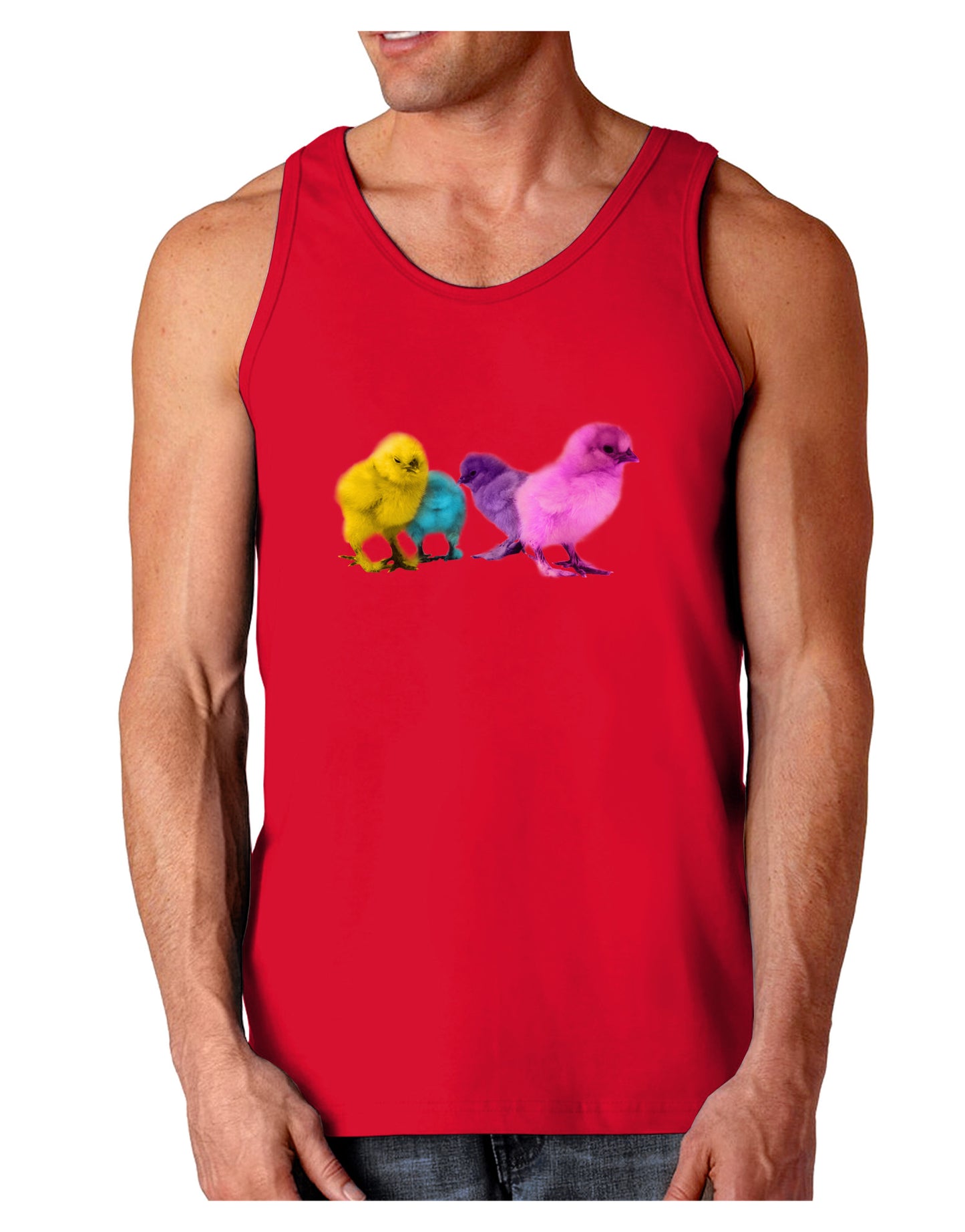 Real Life Peepers Dark Loose Tank Top-Mens Loose Tank Top-TooLoud-Red-Small-Davson Sales
