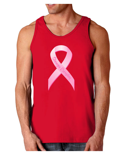 Pink Breast Cancer Awareness Ribbon - Stronger Everyday Dark Loose Tank Top-Mens Loose Tank Top-TooLoud-Red-Small-Davson Sales