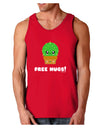 Cute Cactus - Free Hugs Dark Loose Tank Top-Mens Loose Tank Top-TooLoud-Red-Small-Davson Sales