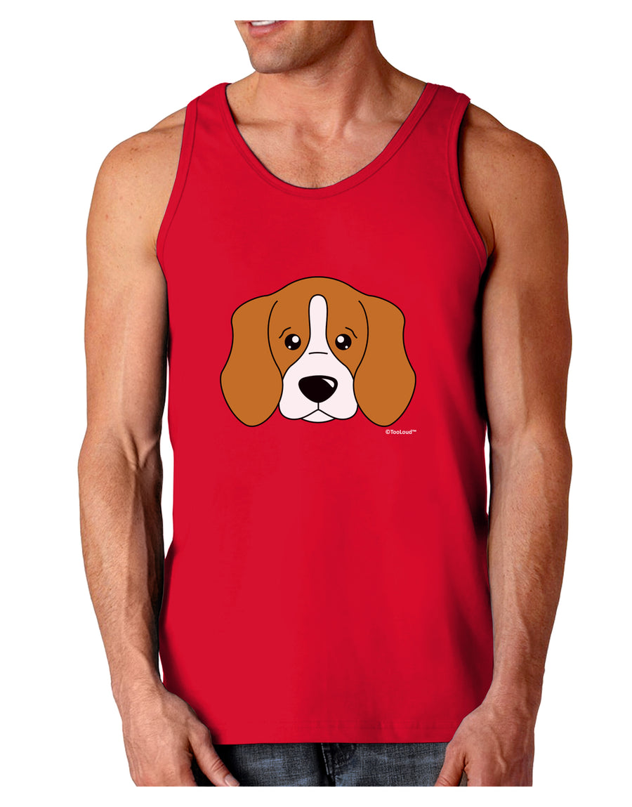 Cute Beagle Dog Dark Loose Tank Top by TooLoud-Mens Loose Tank Top-TooLoud-Black-Small-Davson Sales