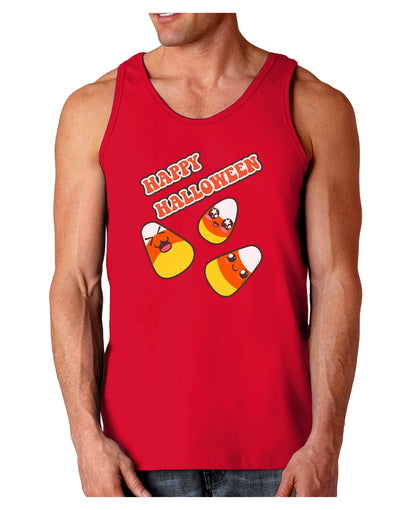 Happy Halloween Cute Candy Corn Dark Loose Tank Top-Mens Loose Tank Top-TooLoud-Red-Small-Davson Sales