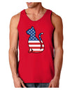 Patriotic Cat Design Dark Loose Tank Top by TooLoud-Mens Loose Tank Top-TooLoud-Red-Small-Davson Sales