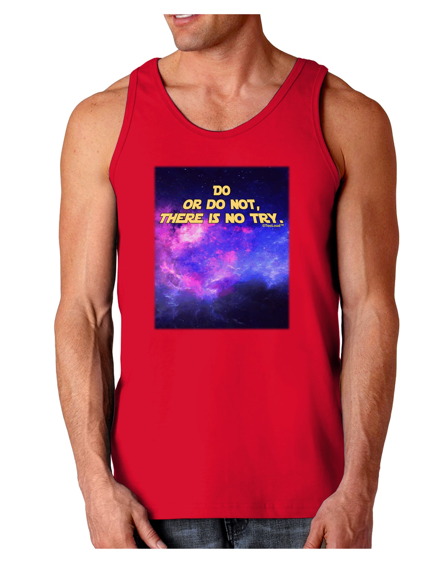 Do or Do Not Dark Loose Tank Top-Mens Loose Tank Top-TooLoud-Red-Small-Davson Sales
